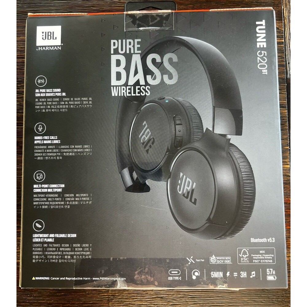 JBL Tune 520BT Wireless Bluetooth On-Ear Headphones With Built-In Microphone NEW - Picture 8 of 12